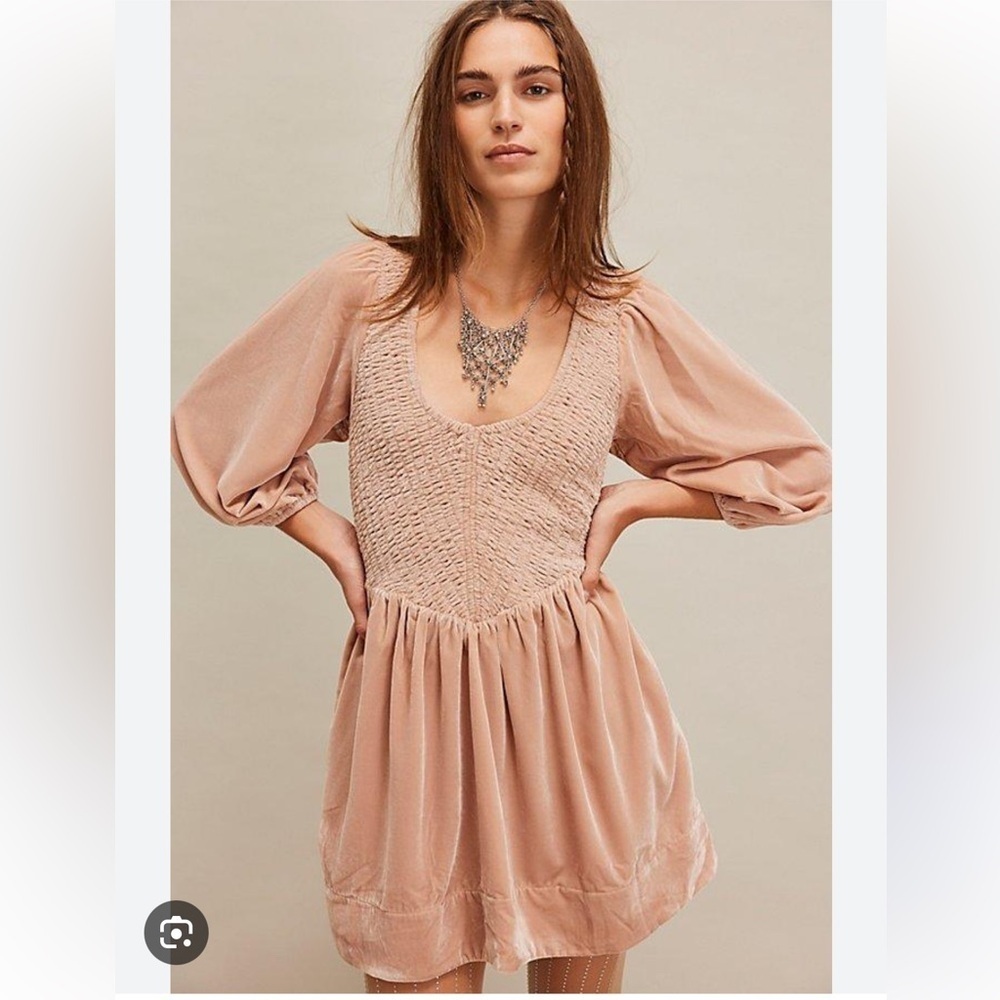 BNWOT Free People Farrier Velvet Mini Dress - Picture 2 of 7